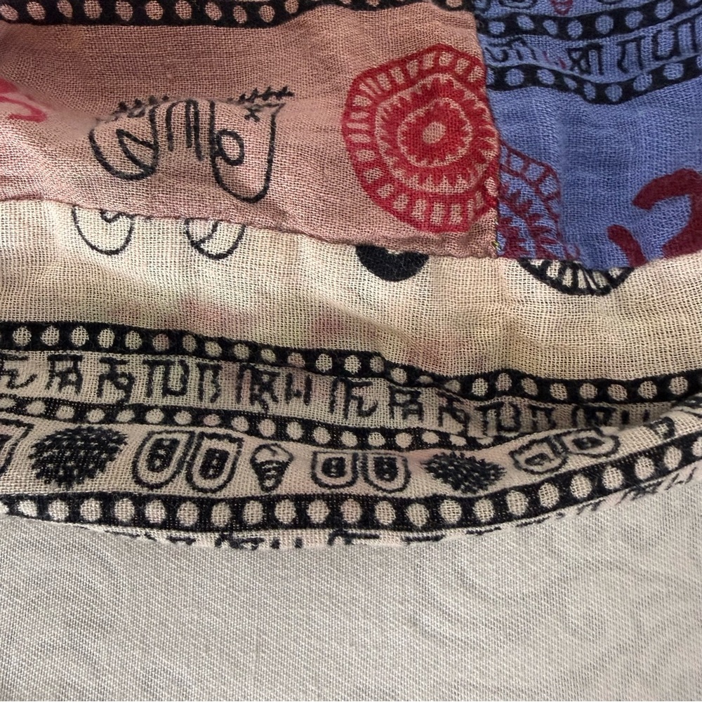 Multicolored Cotton Patchwork Hobo Sling Crossbod… - image 2